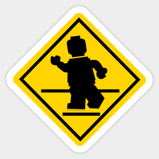 LEGO Crosswalk Sign Sticker